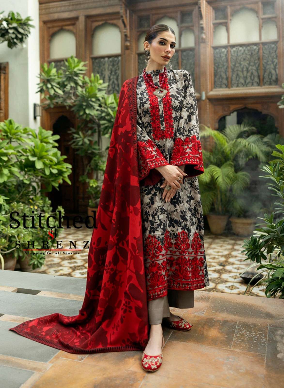 Shrenz 3 Piece Stitched Lawn Pret Collection