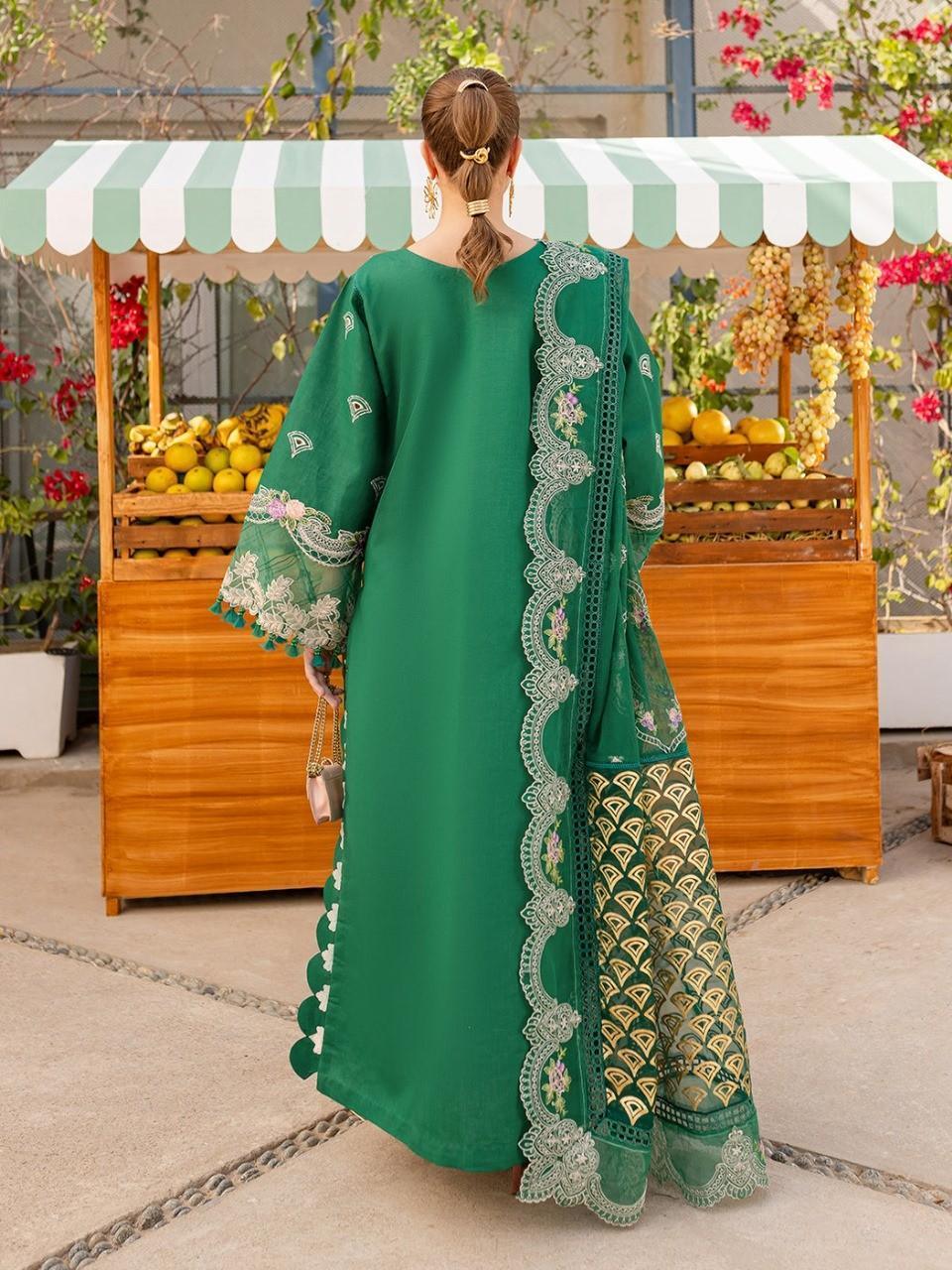 Alternative view of Parishay Green Luxury Lawn Collection Replica