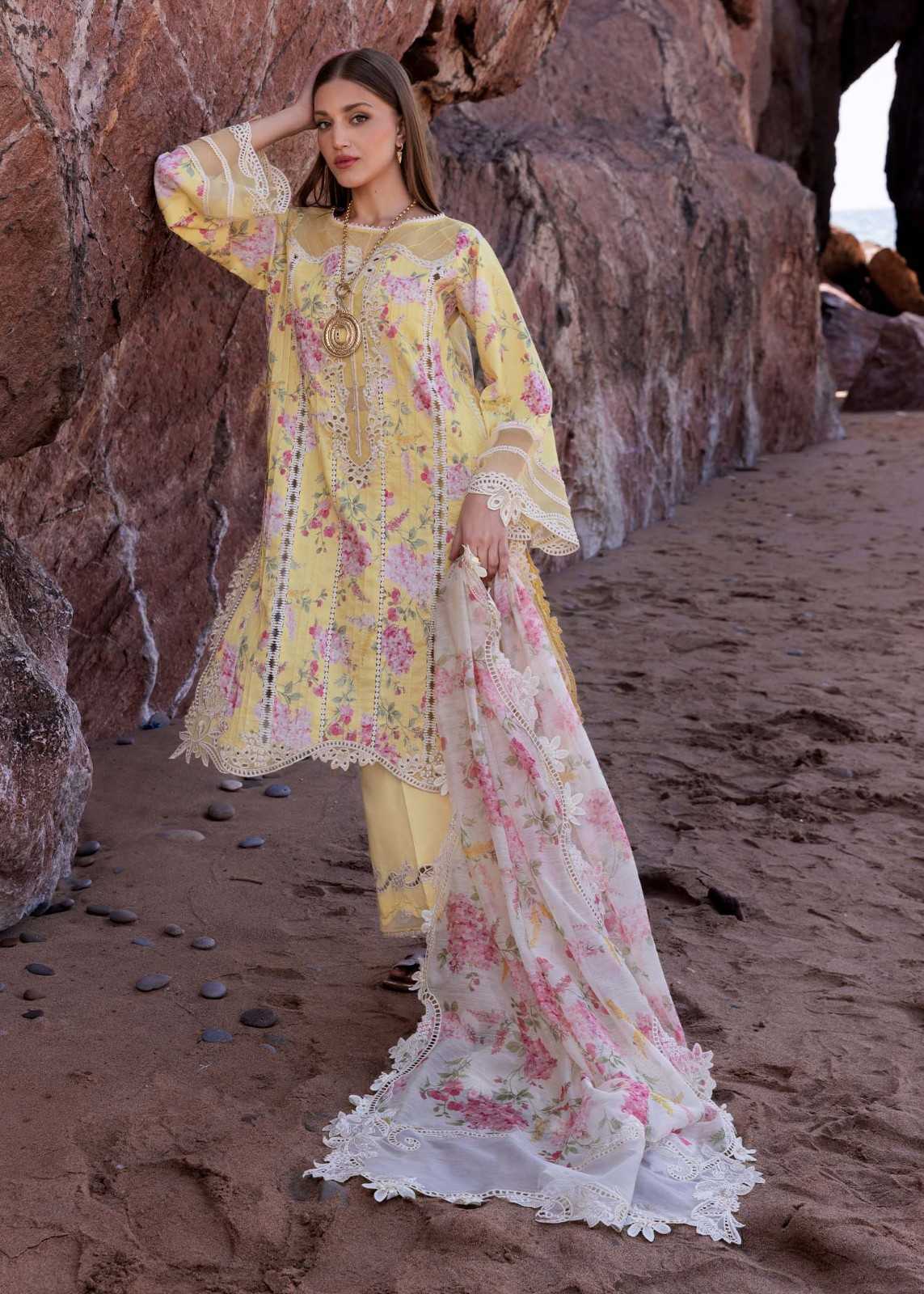 Alternative view of Crimson X Saira Shakira Yellow Luxury Lawn Collection Replica