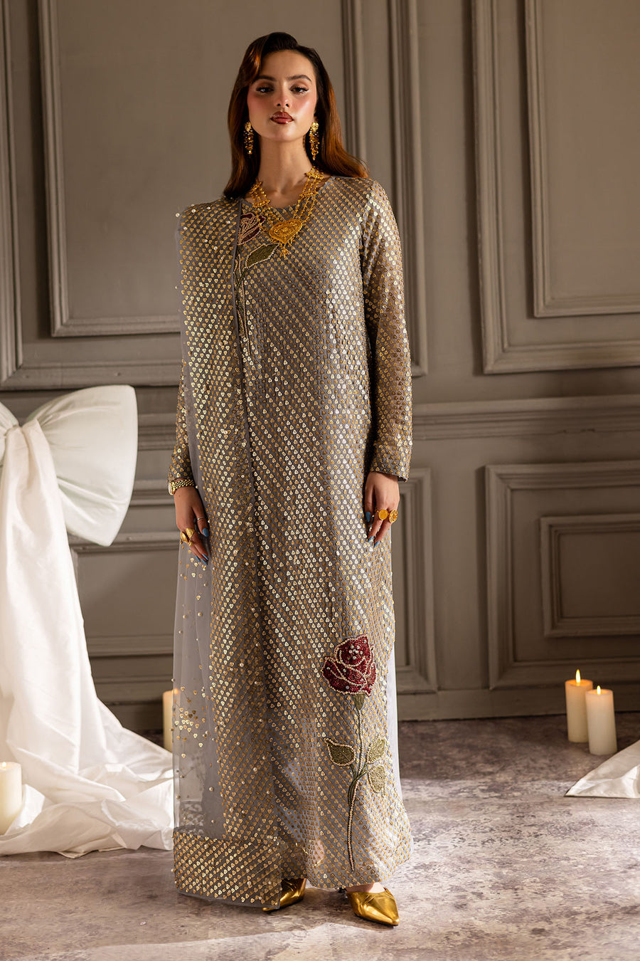 Nureh Grey Formal Collection Chiffon Replica - Image 3