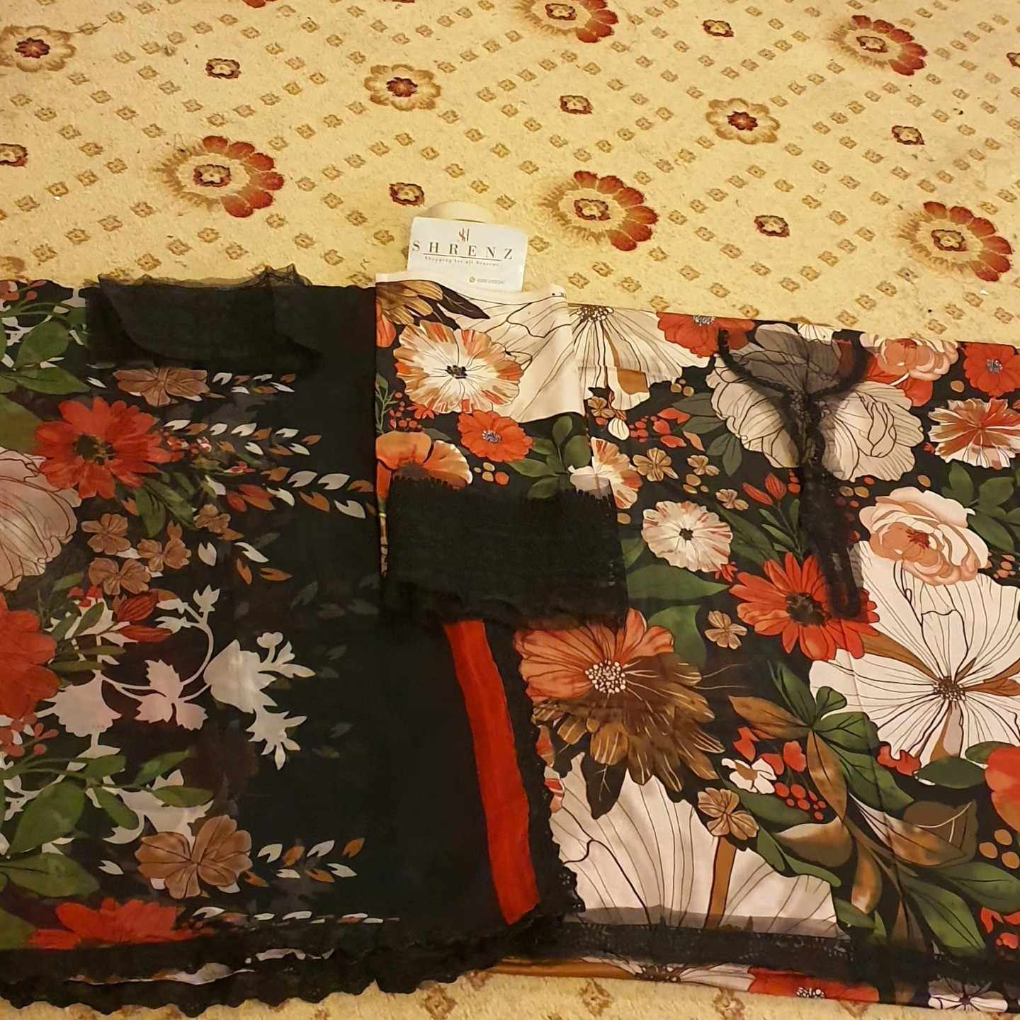 Baroque Black Digital Printed Lawn Collection Replica - Image 5
