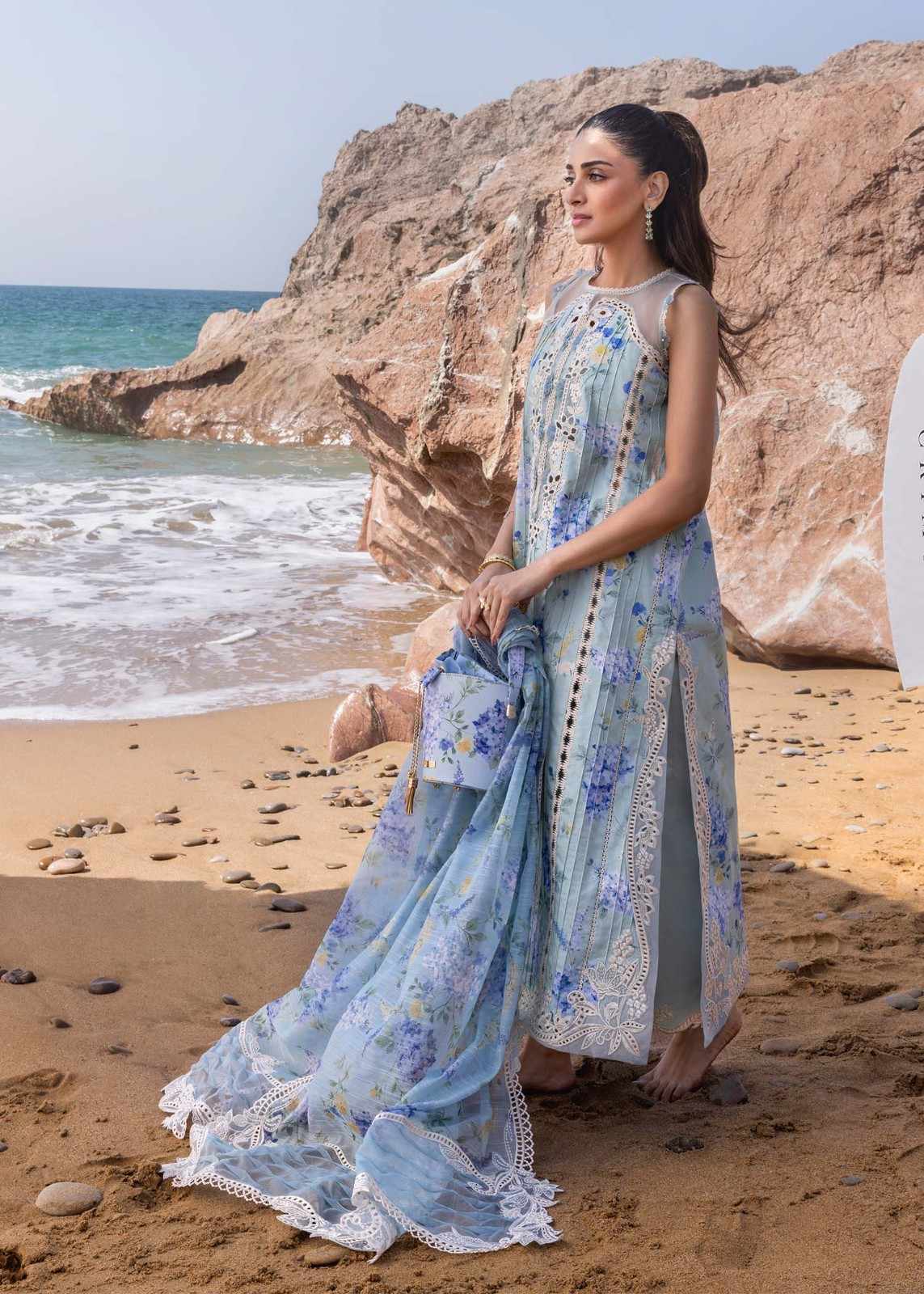 Alternative view of Crimson Blue Luxury Lawn Collection Replica