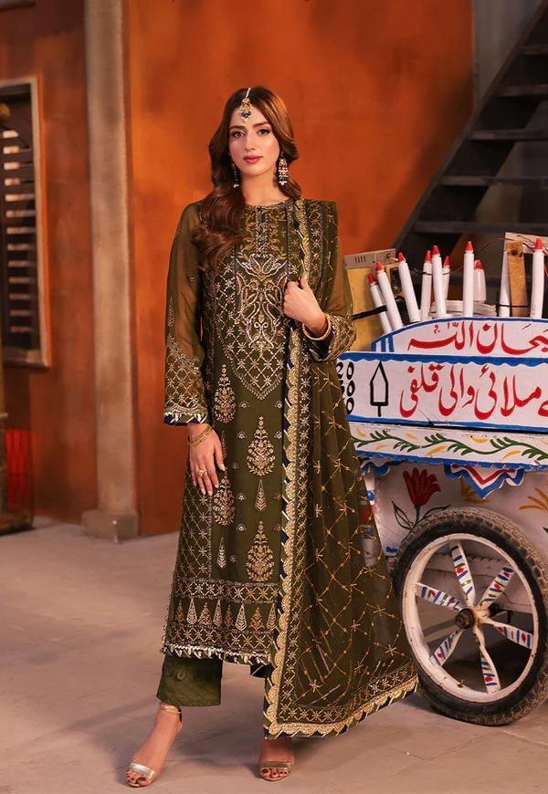 Asim Jofa Mehendi Formal Collection Chiffon Replica