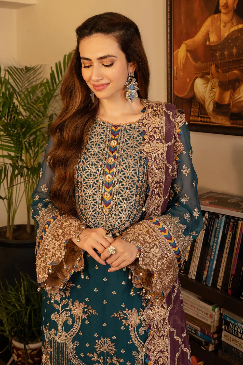 Imrozia Zinc Green Luxury Formal Collection Chiffon Replica - Image 3