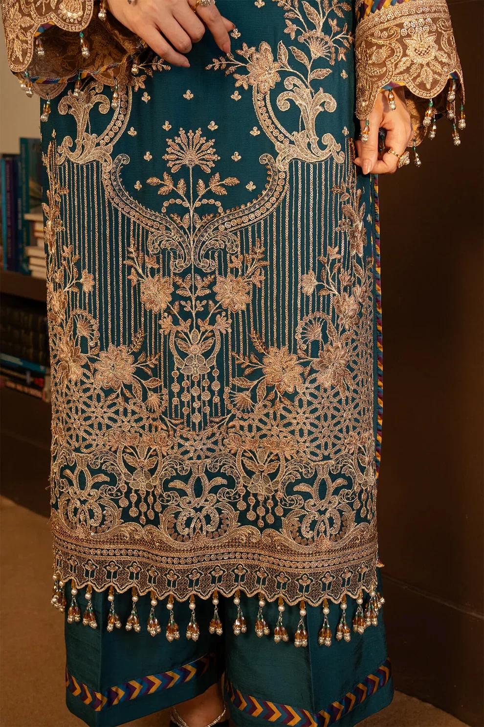 Imrozia Zinc Green Luxury Formal Collection Chiffon Replica - Image 4