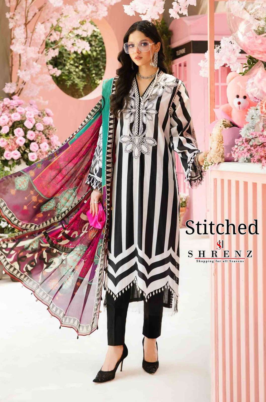 Shrenz 3 Piece Stitched Lawn Pret Collection