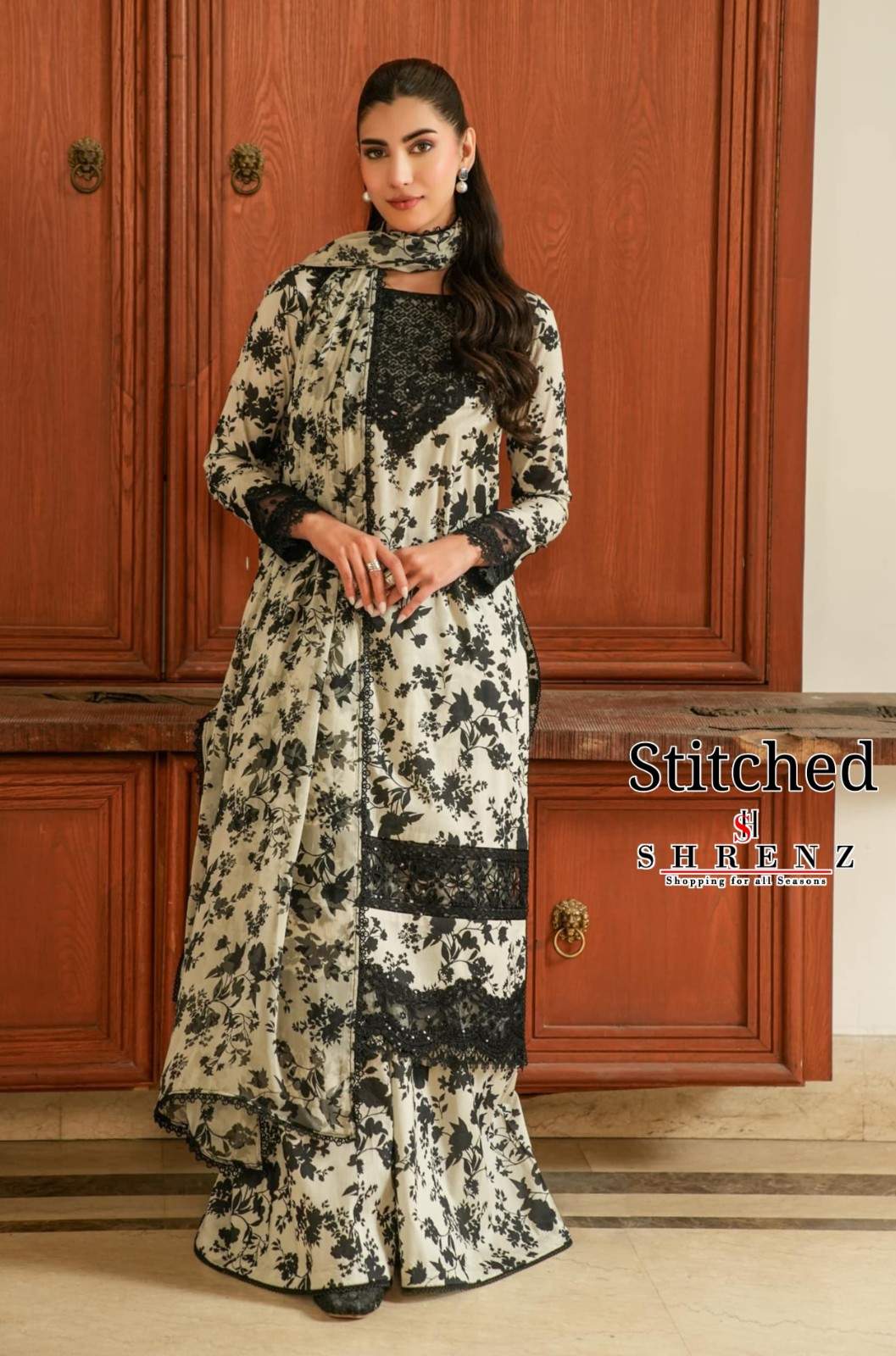 Shrenz 3 Piece Stitched Swiss Lawn Pret Collection