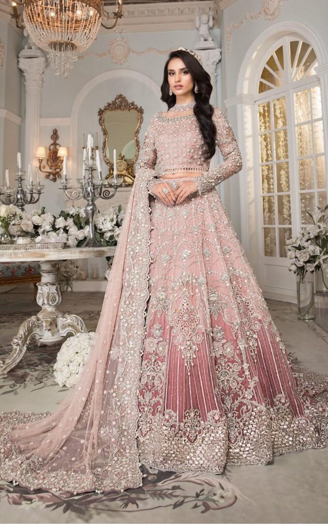 Maria B Pink Exclusive Net Maxi Replica