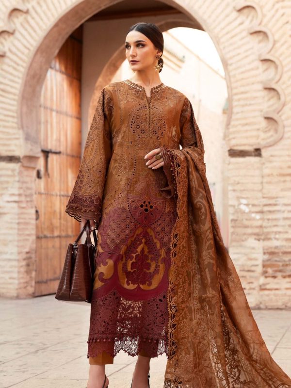 Maria B Rust Luxury Lawn Collection Replica