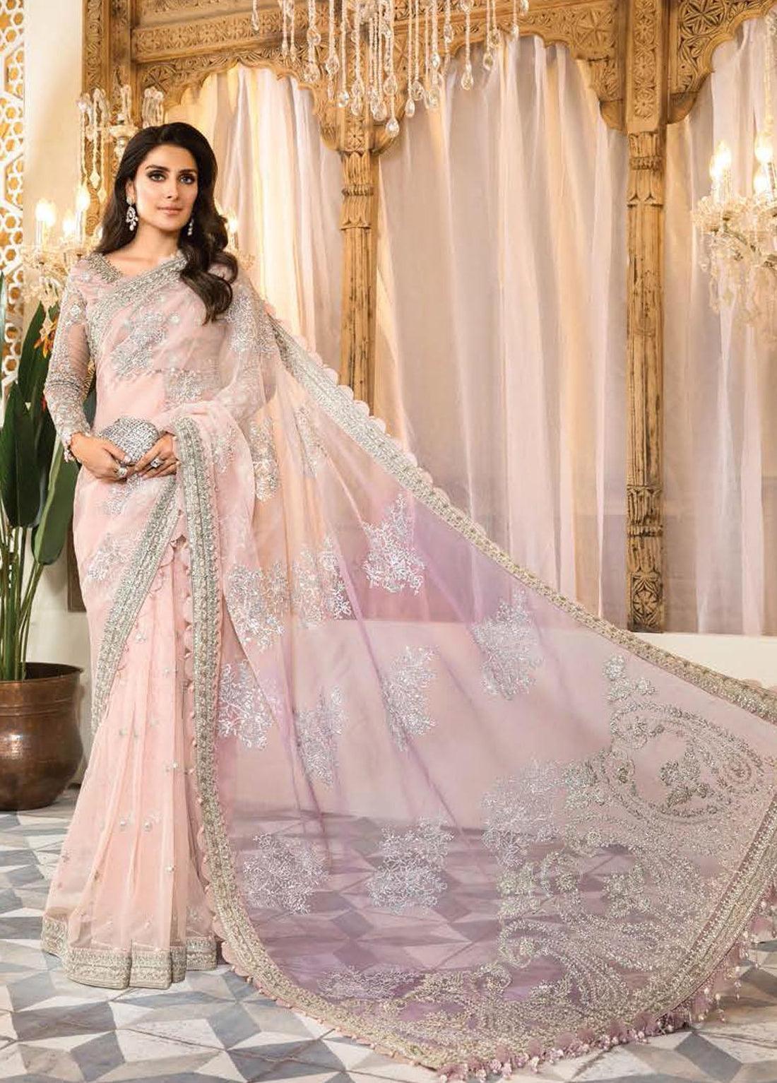 Maria B Tie N Die Exclusive Collection Net saree Replica