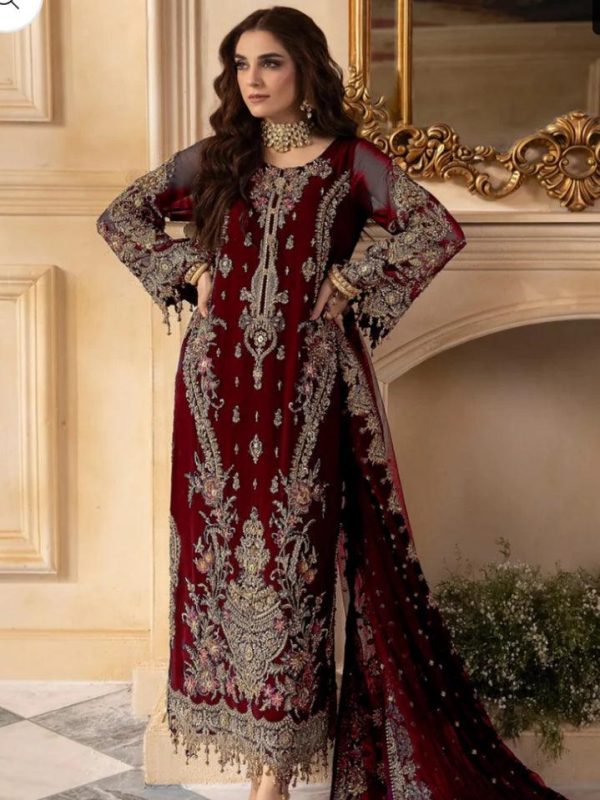 Charizma Red Formal Collection Chiffon Replica