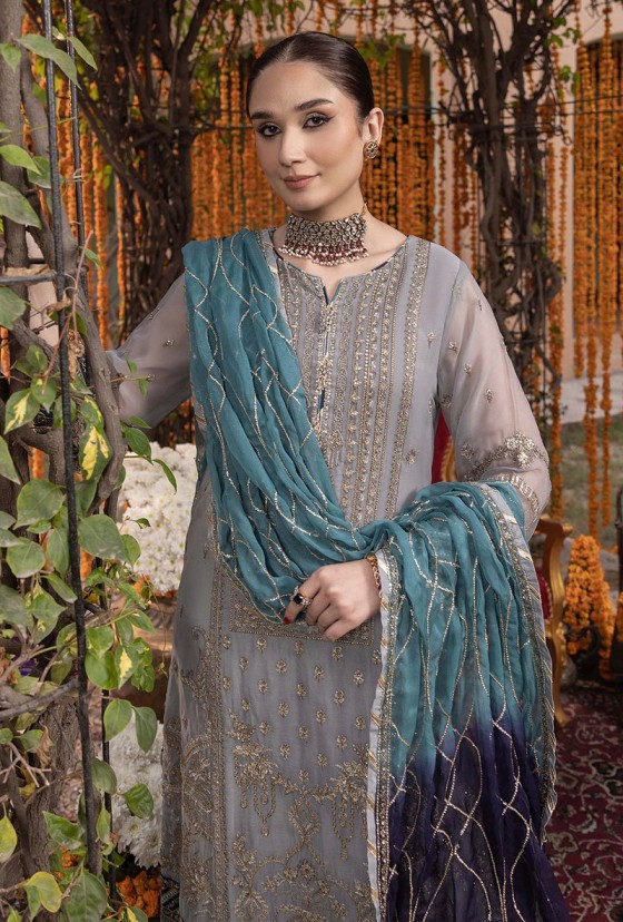 Adan Libas Grey Formal Collection Chiffon Replica - Image 2