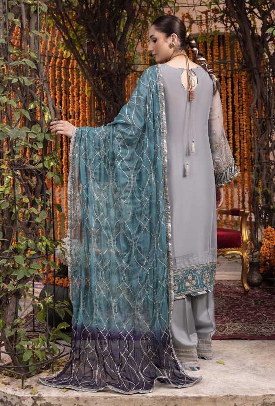 Adan Libas Grey Formal Collection Chiffon Replica - Image 4