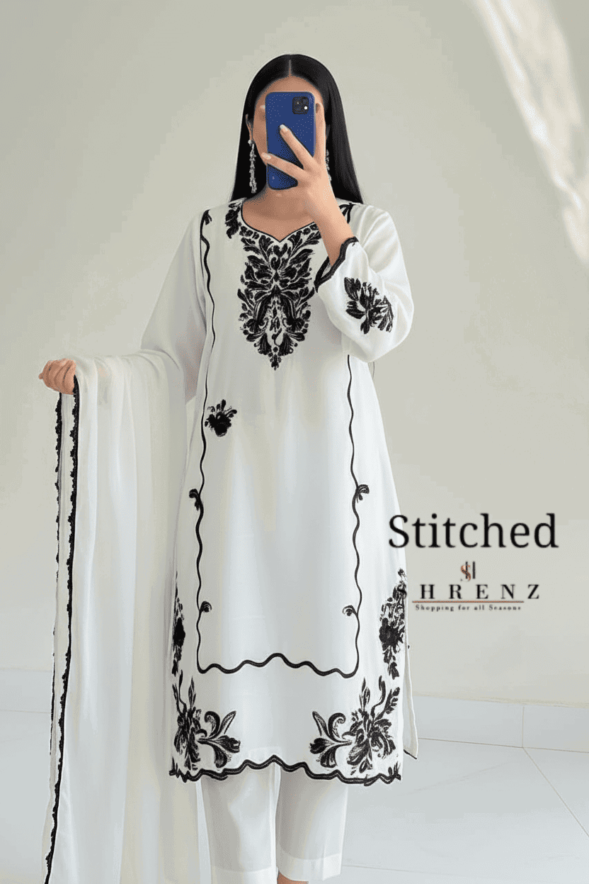 Shrenz 3 Piece Silk Stitched Collection