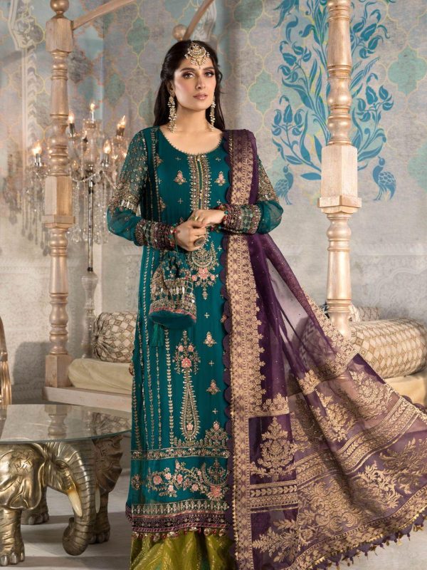 Maria B Seagreen Formal Collection Chiffon Replica