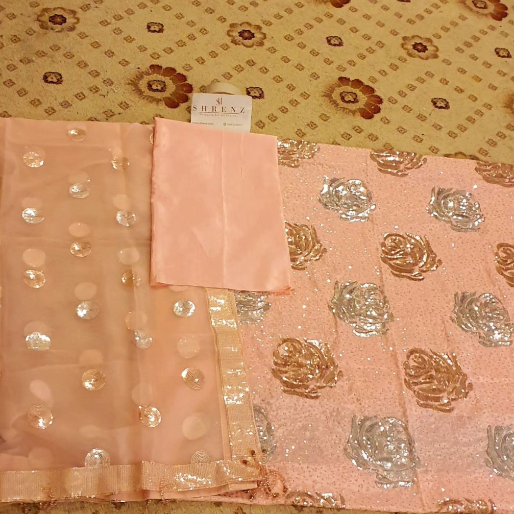 Jazmin Peach Formal Collection Raw Silk Replica - Image 5