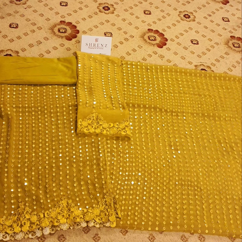 Shrenz Mehndi Formal Collection Chiffon Replica - Image 2