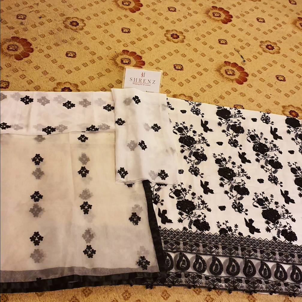 Shrenz White Formal Collection Chiffon Replica - Image 5
