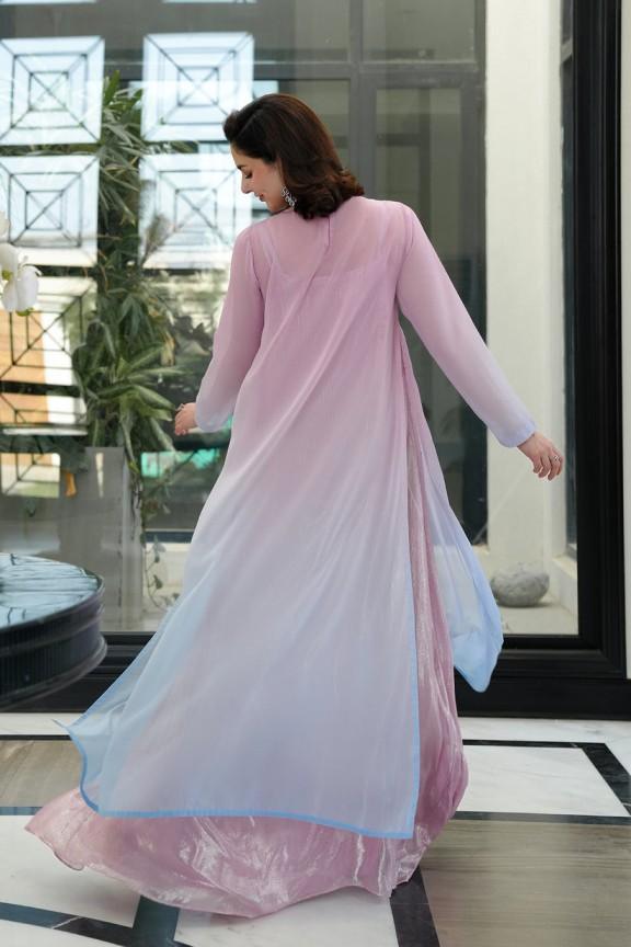Lulusar Tie-Dye Formal Collection Chiffon Replica - Image 2