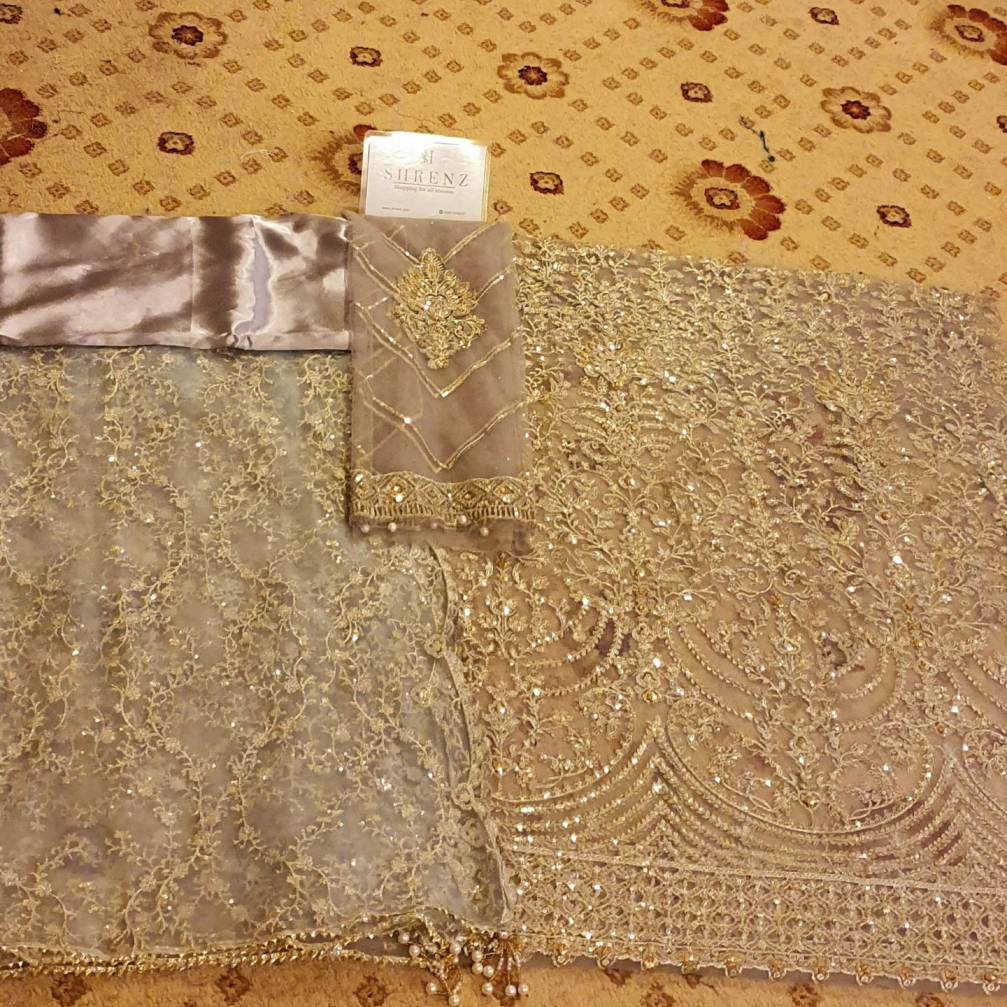 Zarif Light Purple Formal Collection Net Replica - Image 6