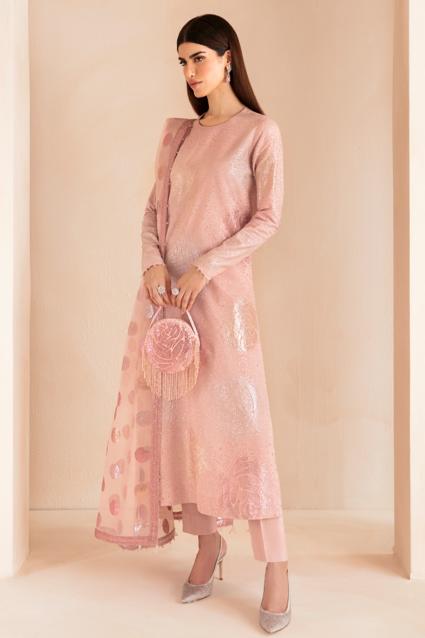 Jazmin Peach Formal Collection Raw Silk Replica - Image 3