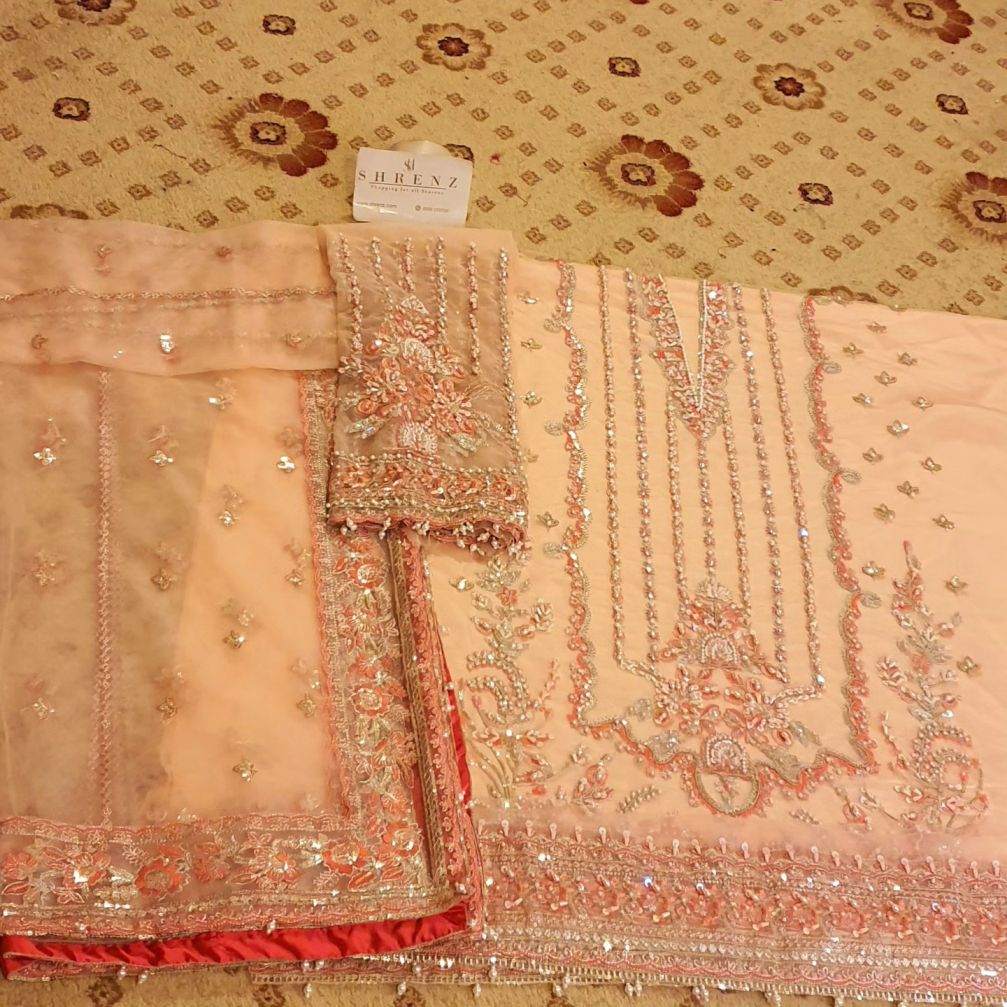 Gulaal Pink Formal Collection Net Replica - Image 6
