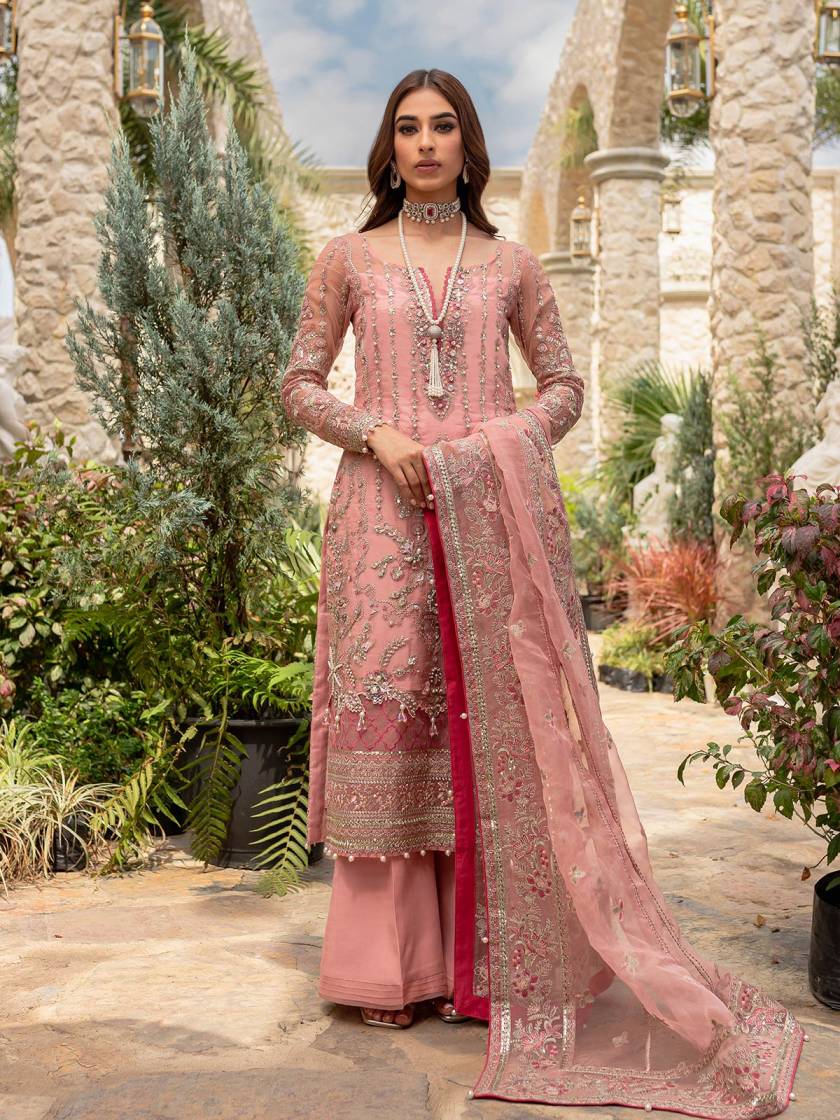 Gulaal Pink Formal Collection Net Replica - Image 2