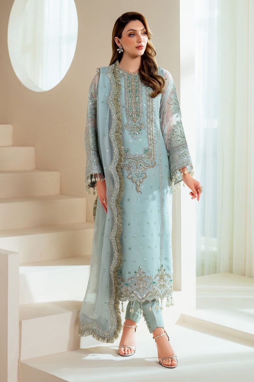 Alizeh Sky Blue Formal Collection Organza Replica