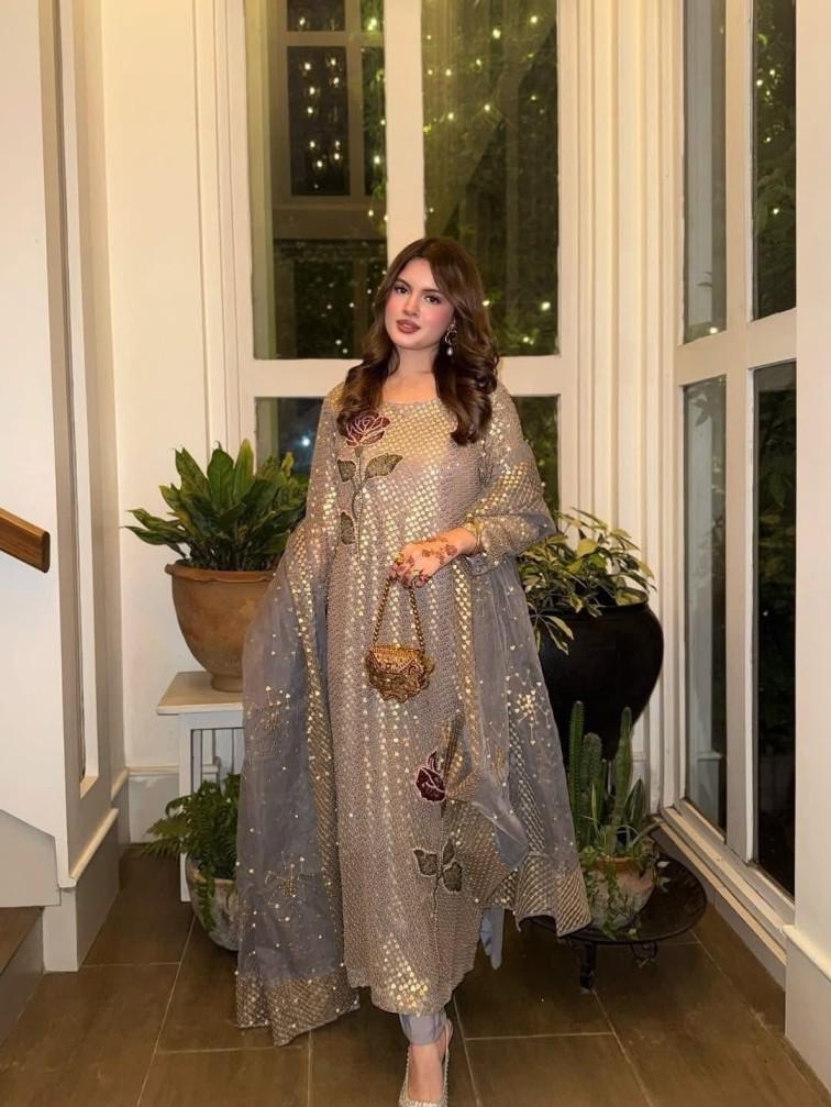 Nureh Grey Formal Collection Chiffon Replica