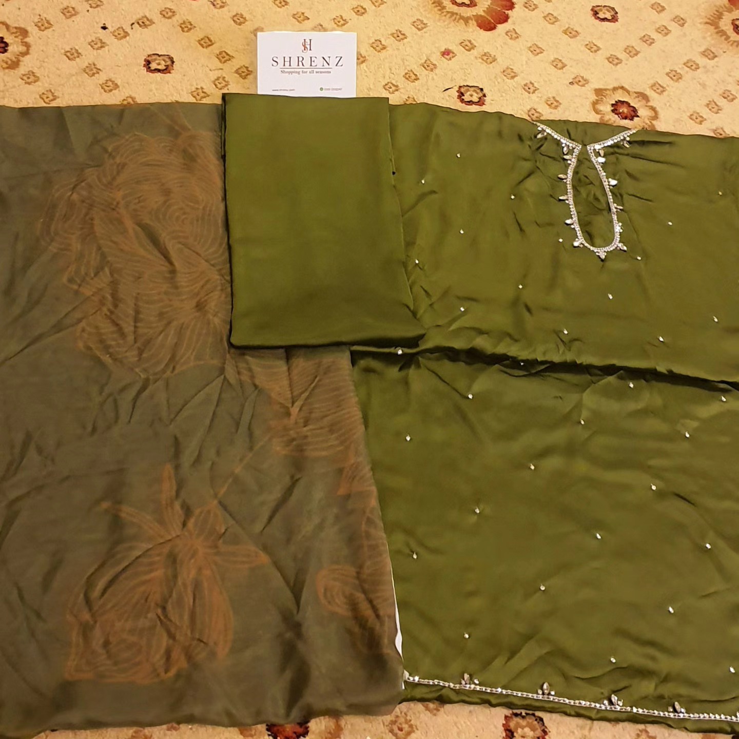 Lulusar Mehendi Silk Collection Replica - Image 4