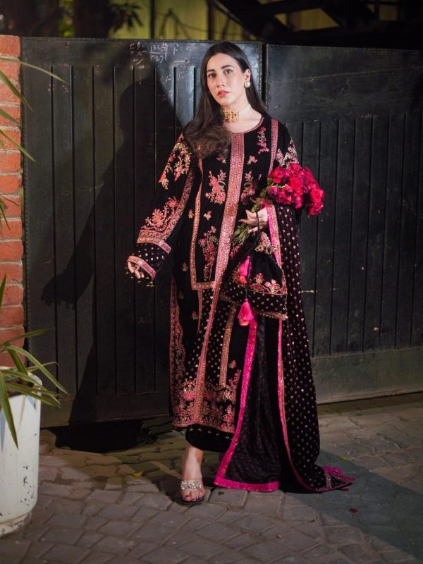Aneela's Black Velvet Collection Replica