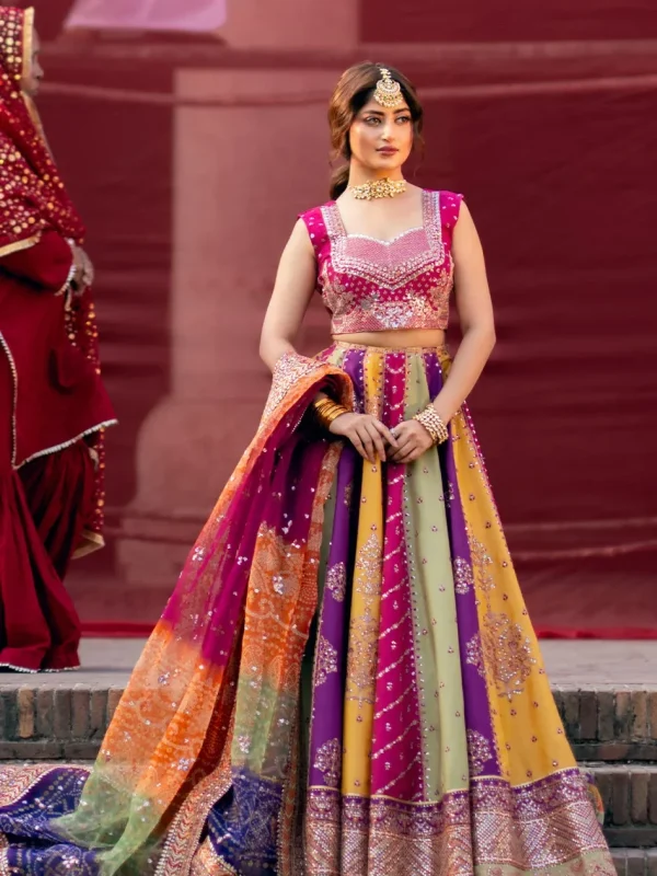 Bin Ilyas Multicolor Bridal Collection Silk Replica