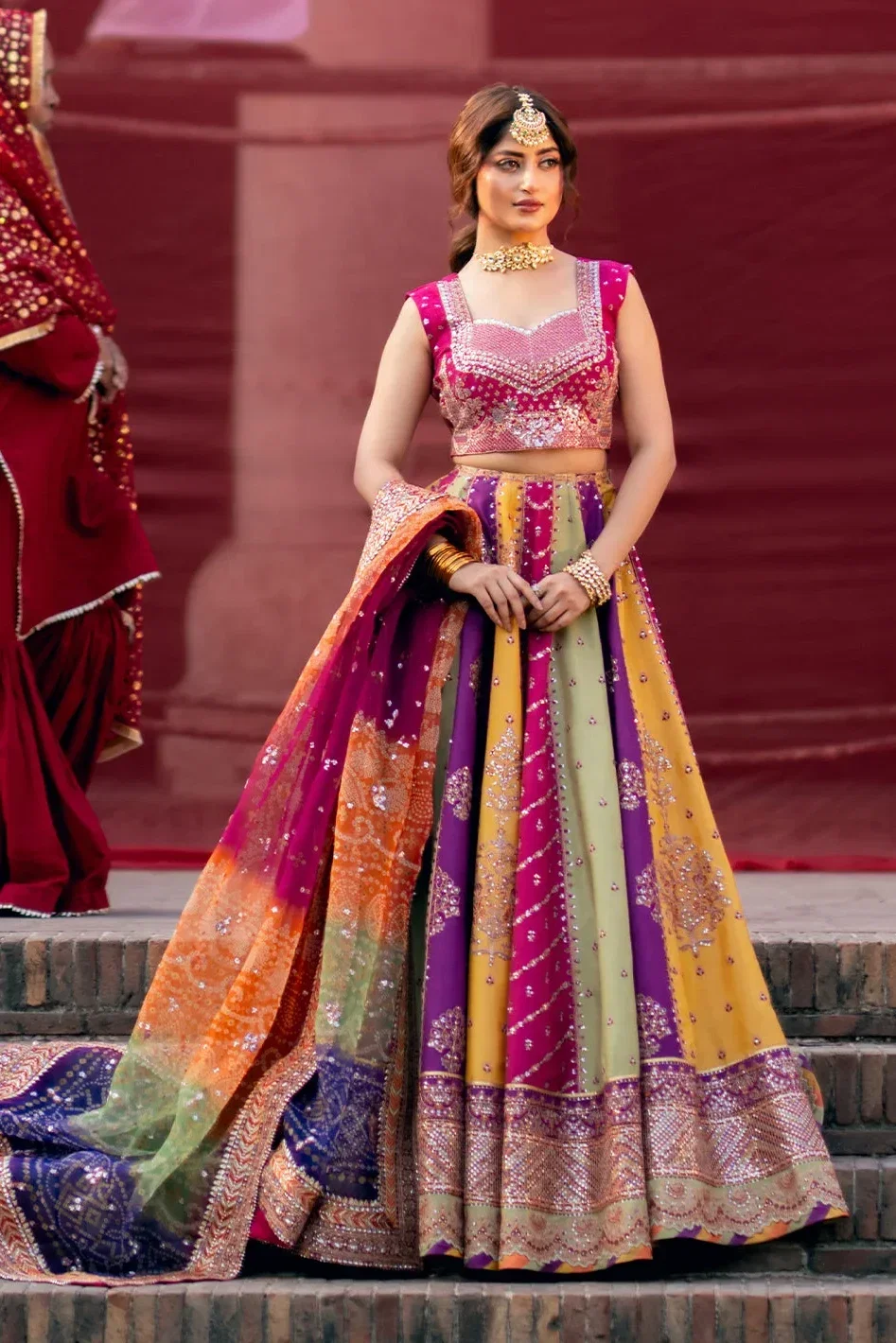 Bin Ilyas Multicolor Bridal Collection Silk Replica