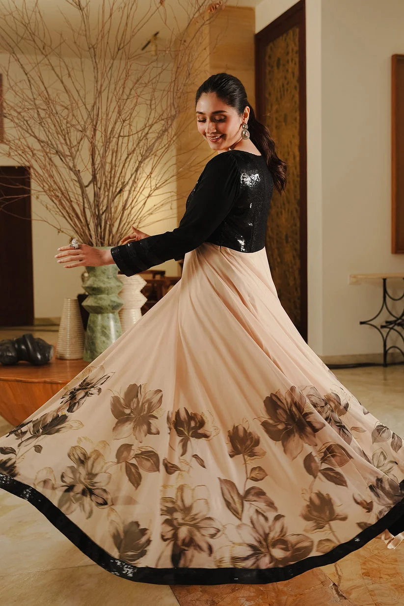 Lulusar Skin Printed Chiffon Collection Maxi Replica - Image 2