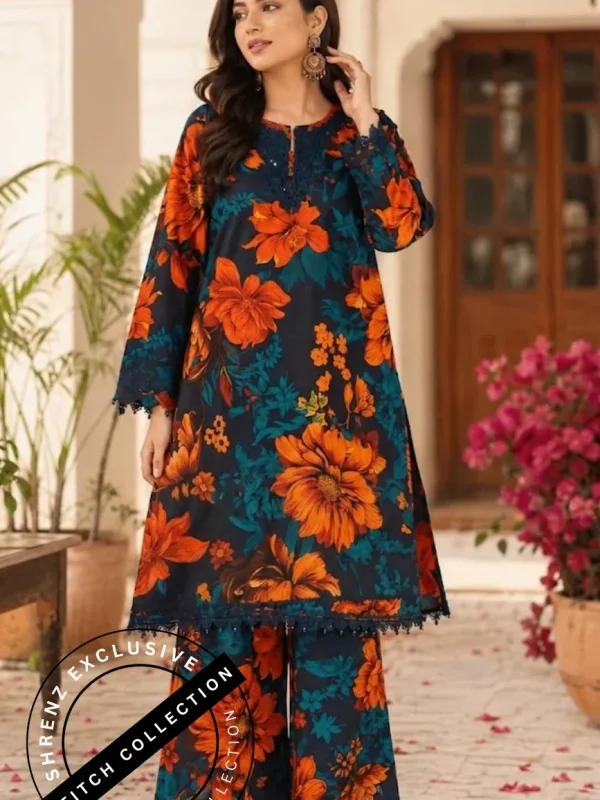 Shrenz 3 Piece Stitched Lawn Pret Collection