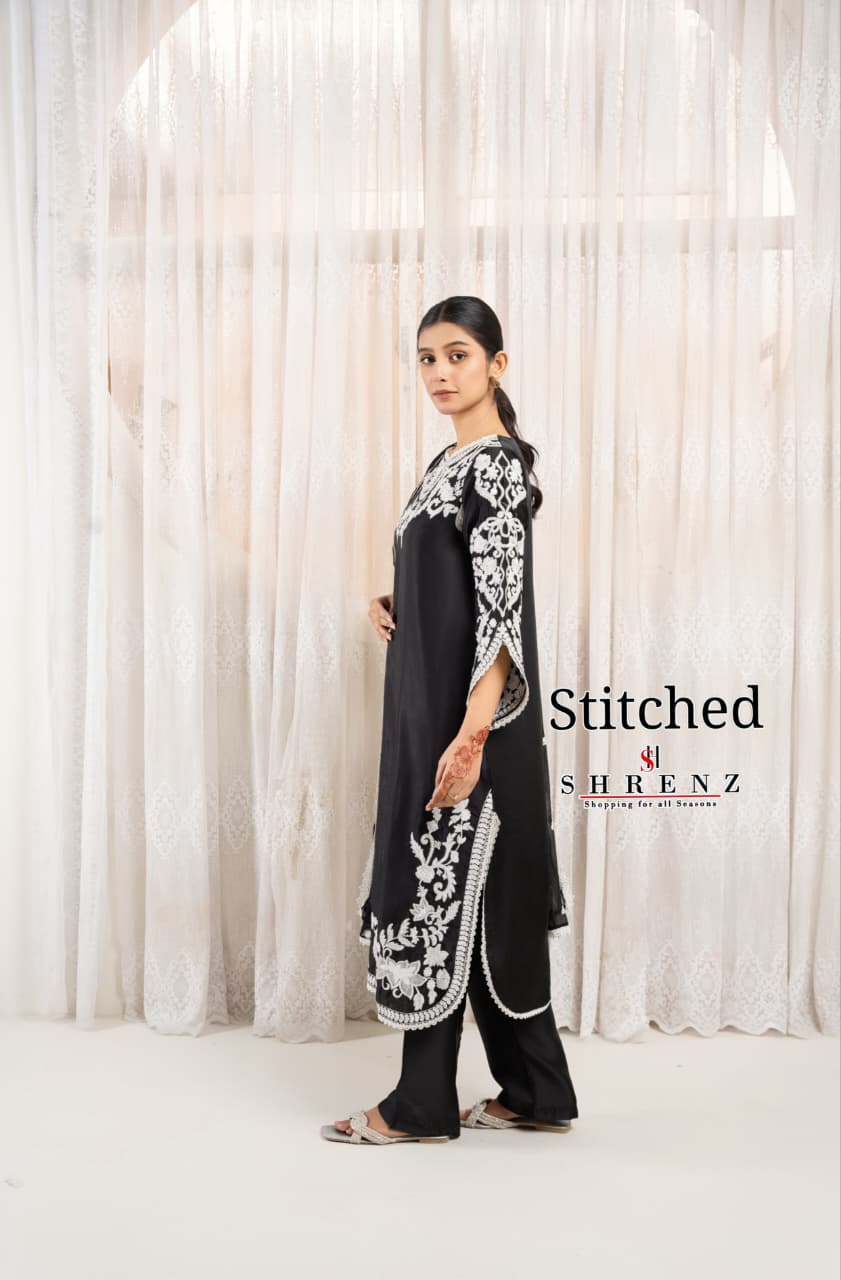 Shrenz 3 Piece Stitched Silk Pret Collection - Image 2