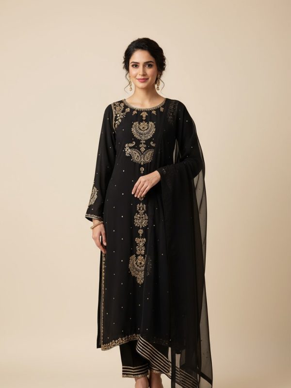 Shrenz Jet Black Velvet Collection Replica