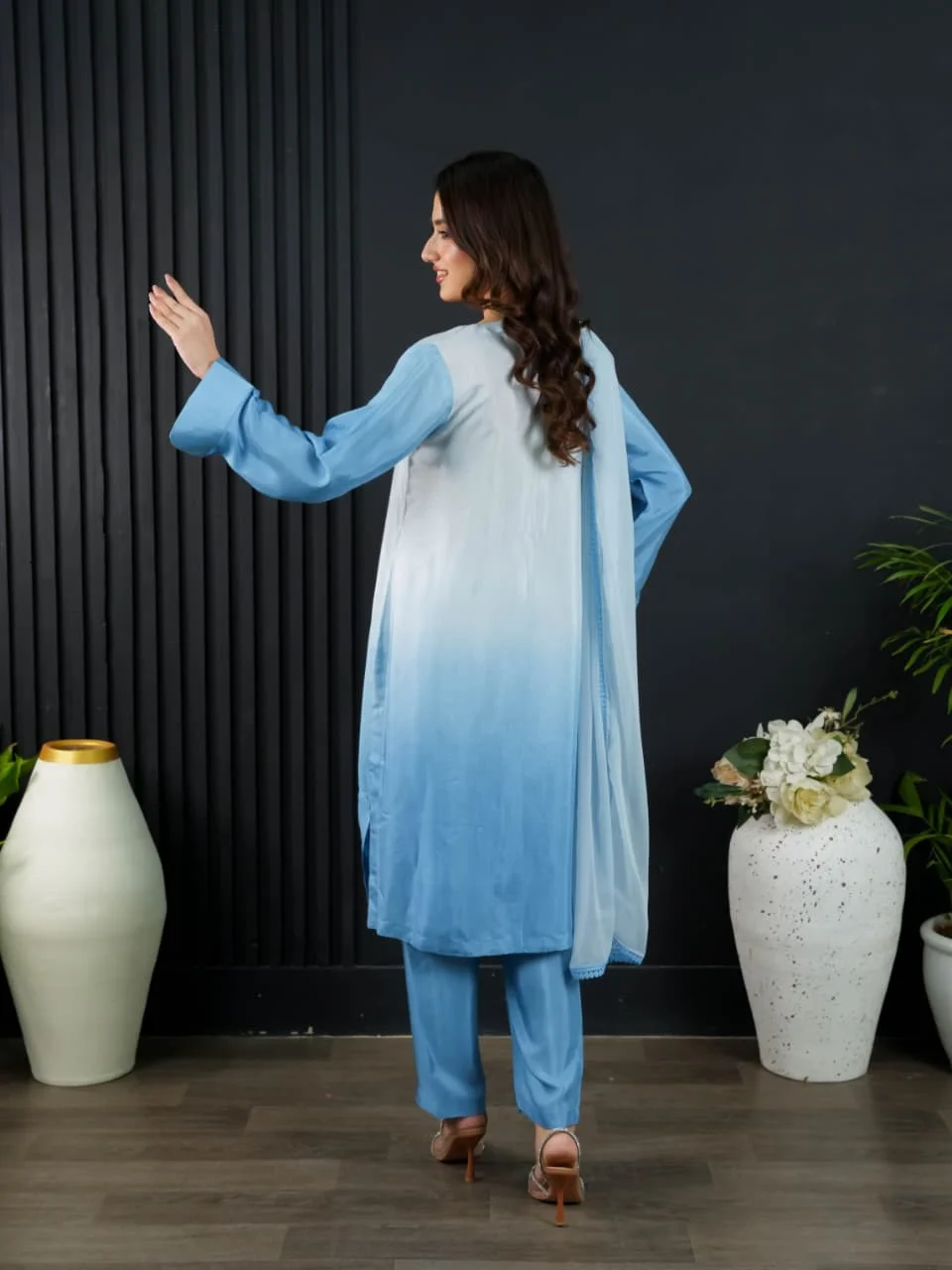 Shrenz 3 Piece Stitched Raw Silk Pret Collection - Image 2