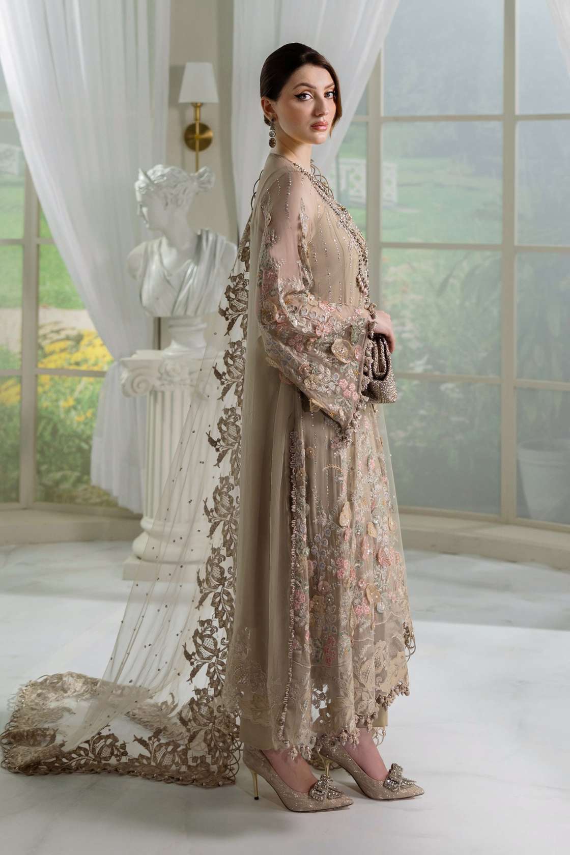 Maria B Skin Formal Collection Chiffon Replica - Image 5