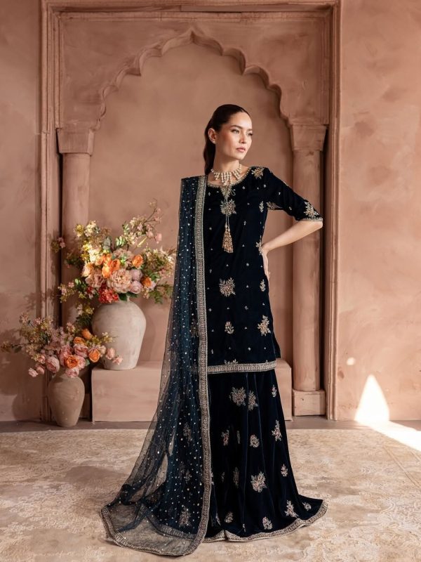 Batik Zinc Blue Velvet Collection Replica