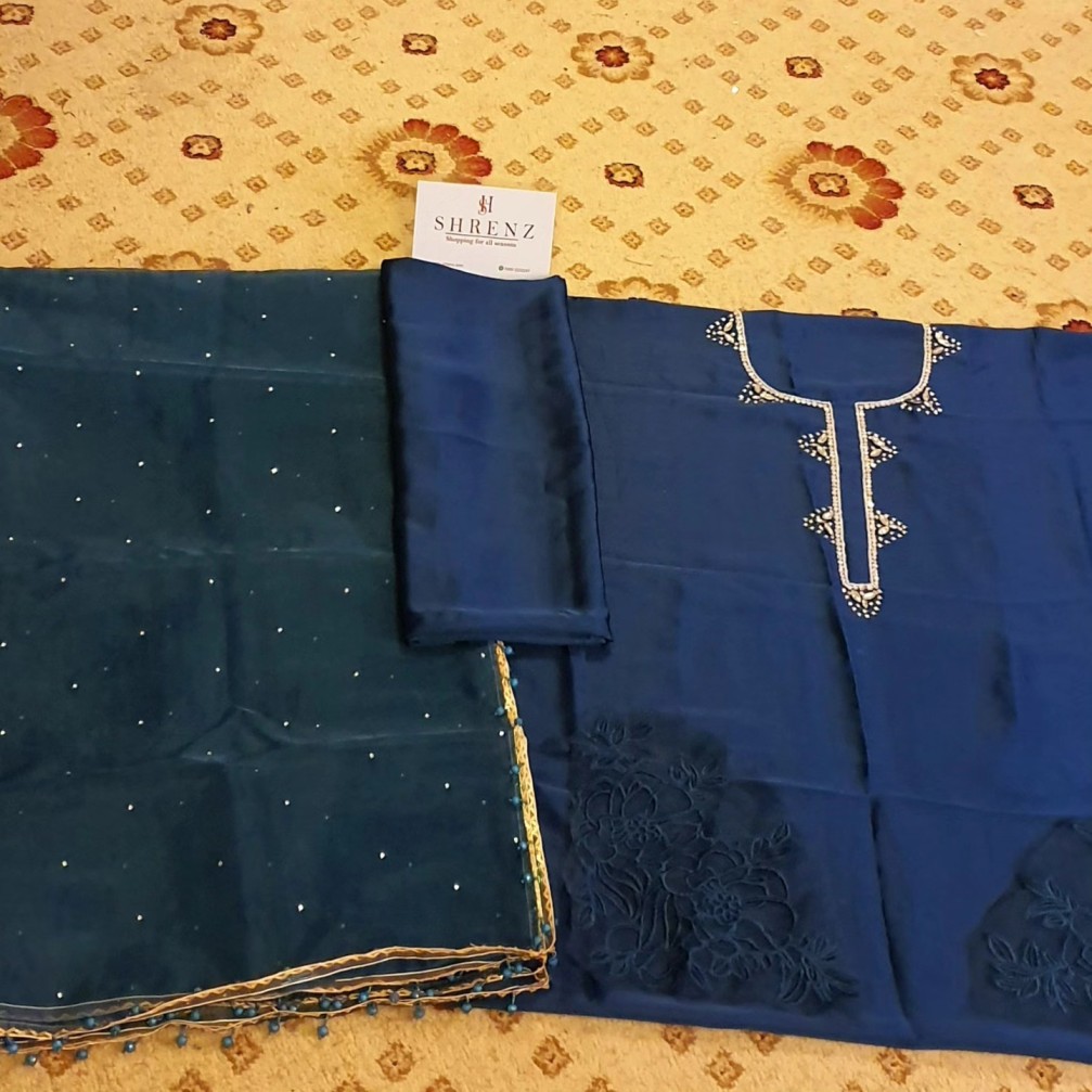 Lulusar Zinc Blue Formal Collection Silk Replica - Image 4