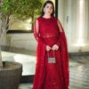 Aneela's Red Bridal Collection Net Maxi Replica