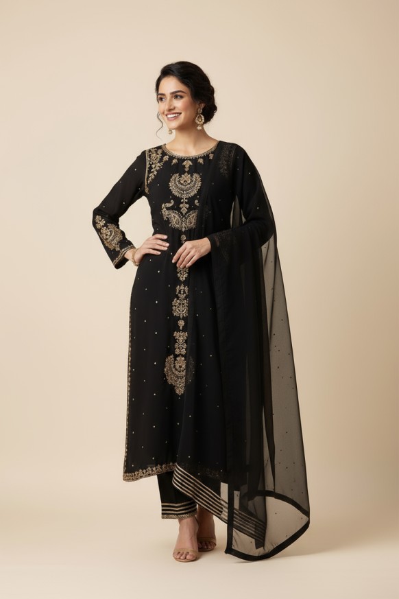 Shrenz Jet Black Velvet Collection Replica - Image 2