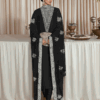 Hussain Rehar Jet Black Formal Collection Raw Silk Replica