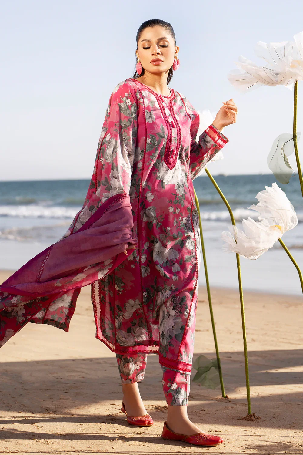 Baroque Shocking Digital Printed Linen Collection Replica