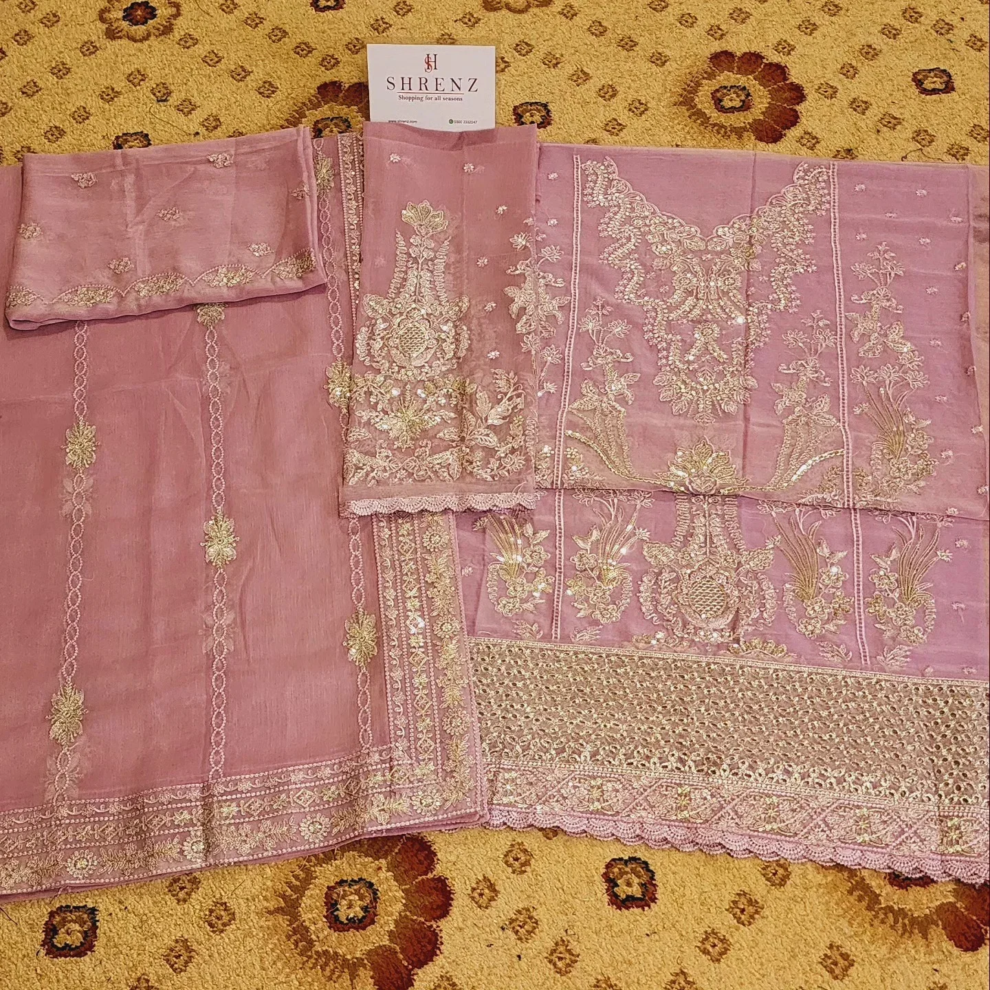 Gulaal Mauve Formal Collection Chiffon Replica - Image 4