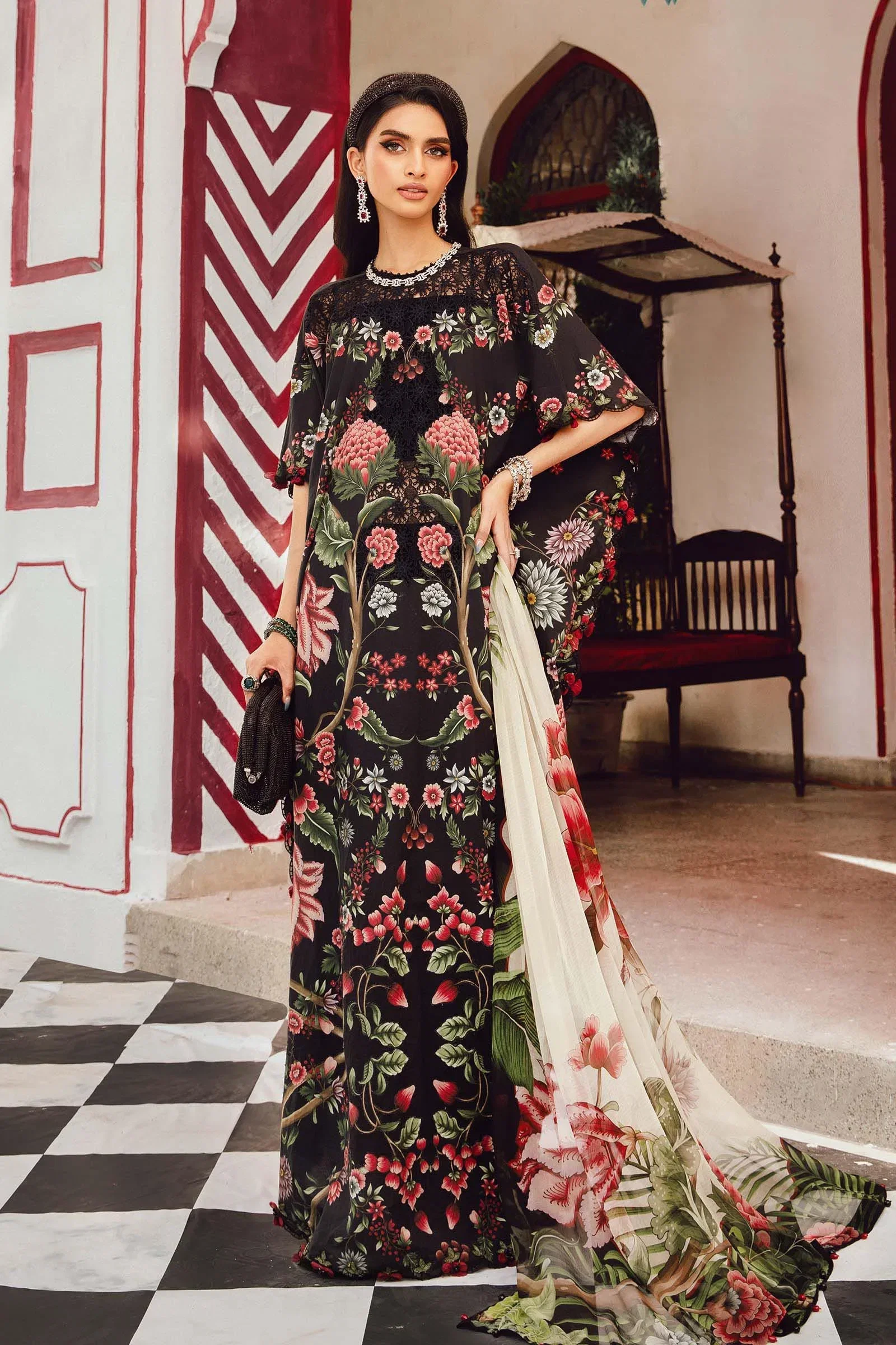 Maria B Black Printed Lawn Collection Replica