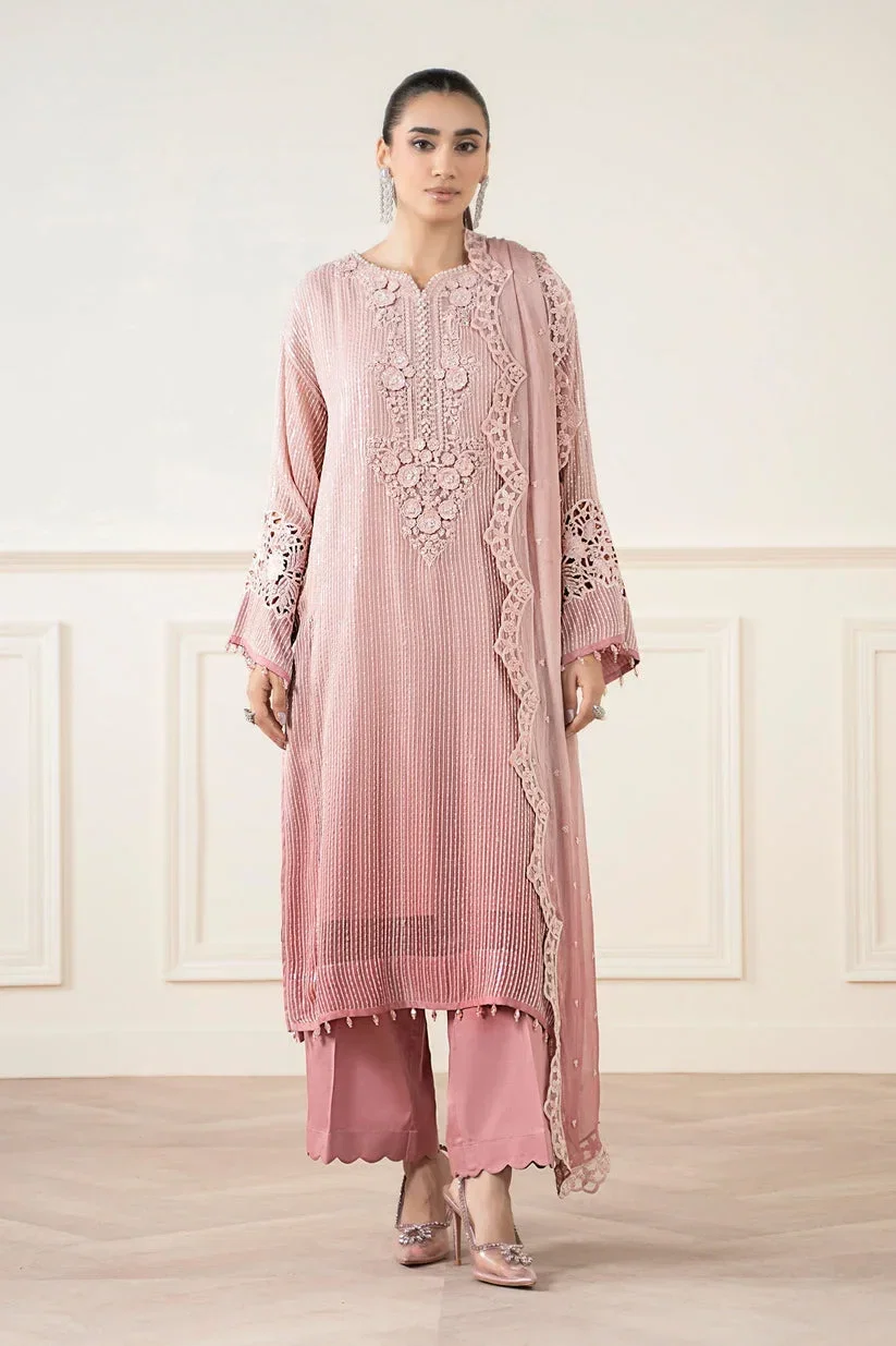 Maria B Peach Formal Collection Chiffon Replica
