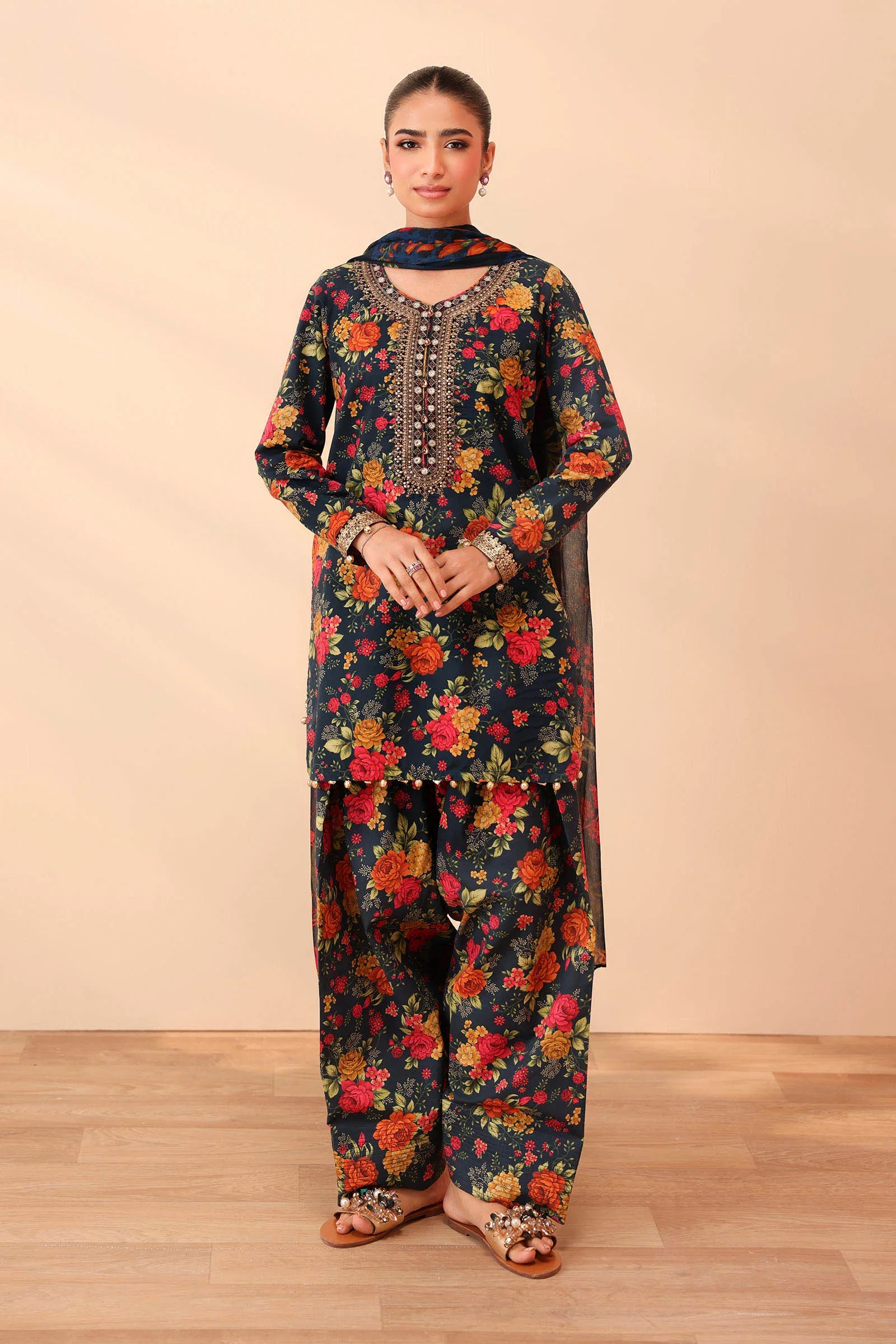Maria B Black Linen Collection Replica