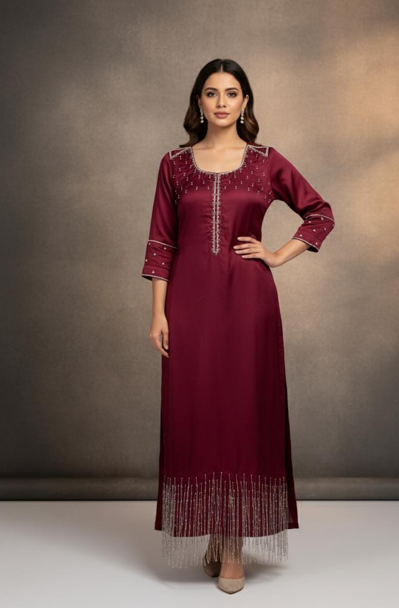 Shrenz 3 Piece Stitched Silk Pret Collection - Image 3